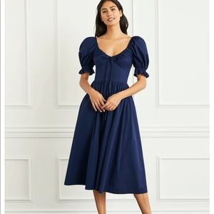 Navy Poplin Ophelia Dress